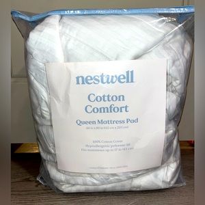 Brand New Nestwell Cotton Comfort Queen Mattress Pad.